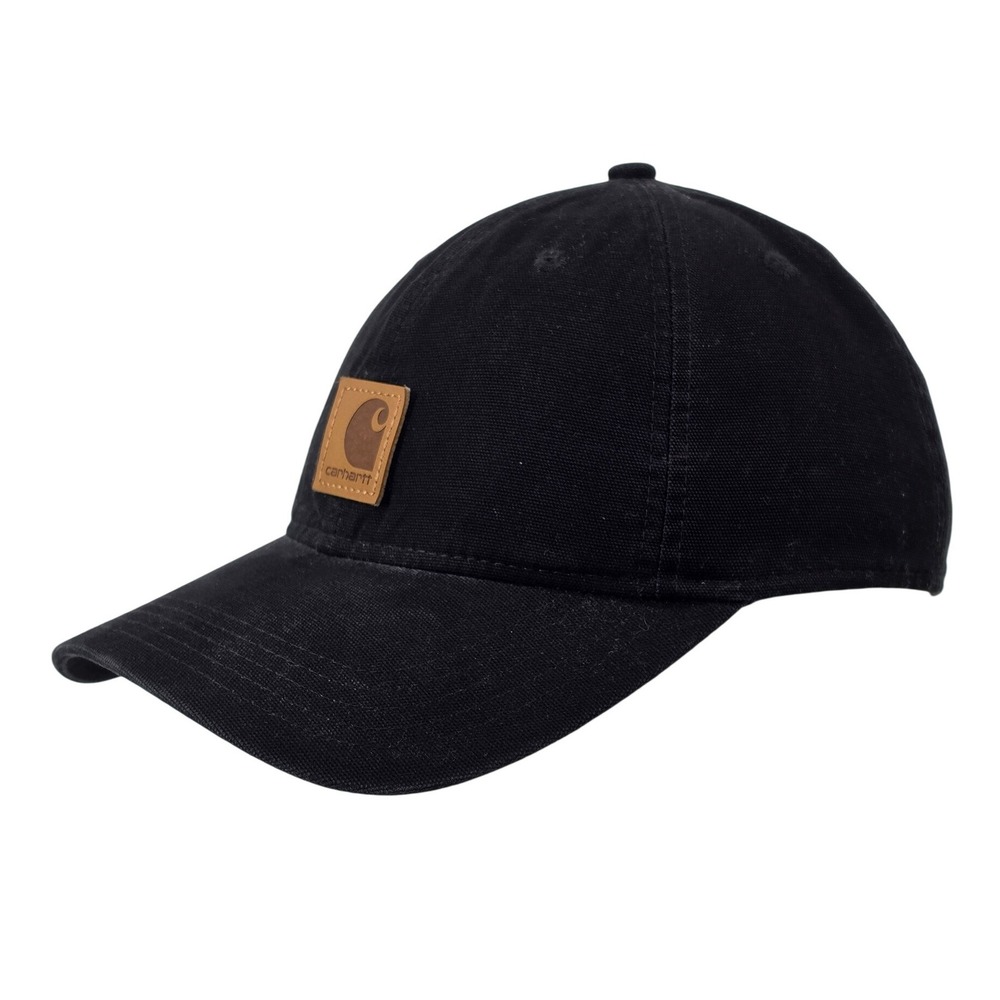 Carhartt Odessa Cap Mens Black Washed Cotton Canvas Adjustable Hat 100289 OSFA
